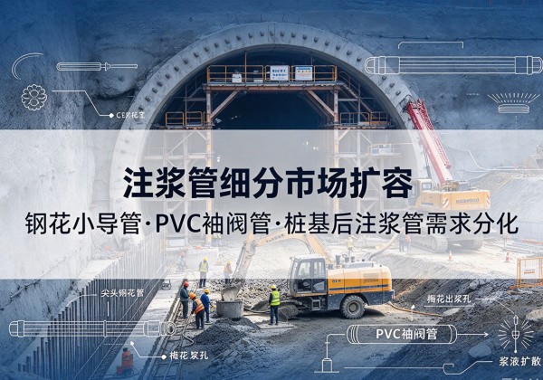 方城注浆管细分市场扩容，隧道钢花小导管、PVC 袖阀管、桩基后注浆管需求分化